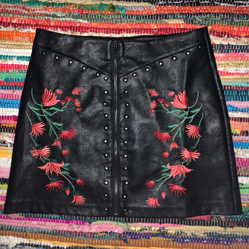 Fashion Nova Leather Mini-Skirt